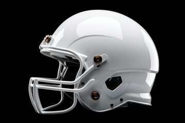 White isolated helmet with ball. Generative AI