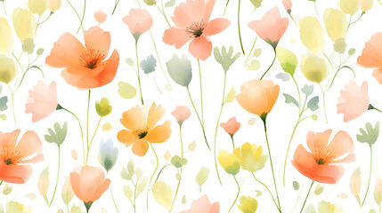 Naklejka premium floral background with flowers | generative ai