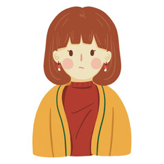 Cute Winter Girl In The Christmas Cafe