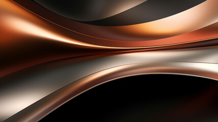 metallic curve layer. gradient abstract background.