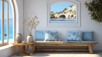Beach Luxury Living Room with sofa.
