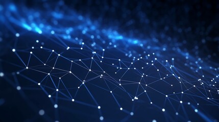 Obraz premium Abstract, abstract background, cloud computing, communication, data, blue background, connecting Dots, connection, connection background, Data