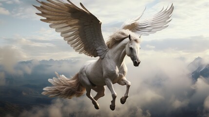 Elegant looking Pegasus.generative ai
 - obrazy, fototapety, plakaty