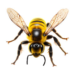 Bee Beauty Unleashed: Crystal-Clear Illustration, Transparent Background, Generative AI