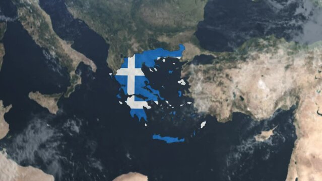 Greece the world map