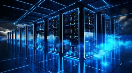 Technology, cloud , server , data center, data technology , network, connection, internet, web, security, digital, hosting, communication, computer, cloud computing