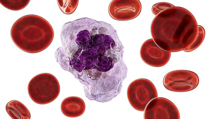 Fototapeta premium A macrophage cell, 3D illustration