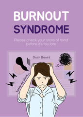 Burnout Syndrome Stress mental care Template