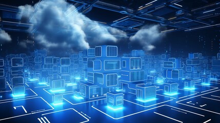Technology, cloud , server , data center, data technology , network, connection, internet, web, security, digital, hosting, communication, computer, cloud computing