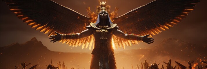 Ra - The egyptian god of the sun.generative ai
 - obrazy, fototapety, plakaty