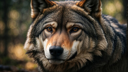 Close-up of gray wolf
