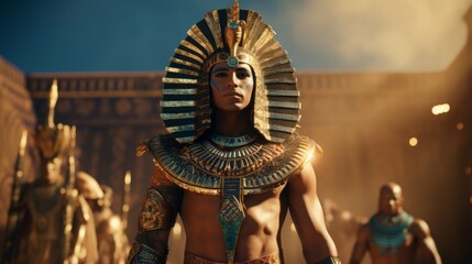 Amun - The egyptian god of creation.generative ai
 - obrazy, fototapety, plakaty