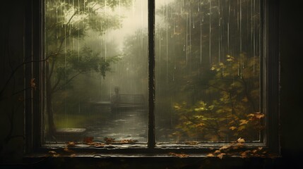 Rain, Rainy day background illustration wallpaper design
