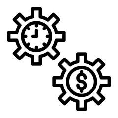 Time Is Money Icon Design