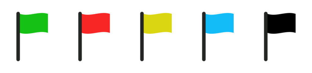 different colors flag design vector illustration