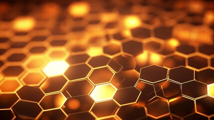 Photo of a detailed close-up of a mesmerizing honeycomb pattern