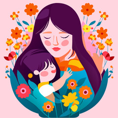 Abstract Art Vectors with a Mother's Day Theme