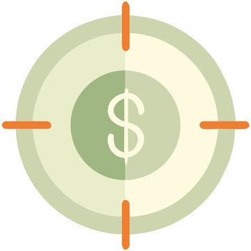 Dollar, Green Finance Money Icon, Digital Payment, Investment and Savings Symbol