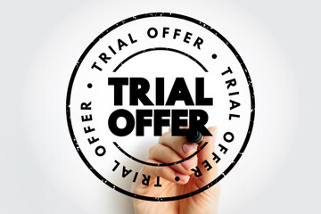 Trial Offer text stamp, concept background