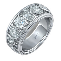 silver ring diamond