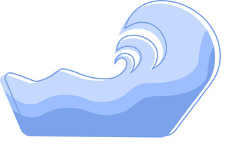 Aesthetic Blue Waves Shape