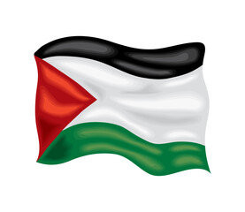 palestine flag waving - obrazy, fototapety, plakaty