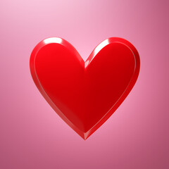 3D emoji Heart on background