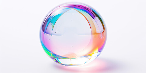 glass sphere on a white background