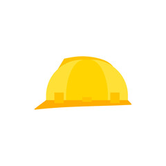 yellow safety helmets vector illustration isolated on white background. Construction helmet. Yellow safety hat. Plastic headwear worker helm