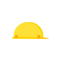 yellow safety helmets vector illustration isolated on white background. Construction helmet. Yellow safety hat. Plastic headwear worker helm
