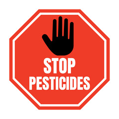 Stop pesticides symbol icon 