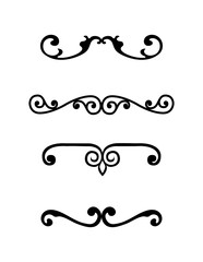 Set vector elegant ornamental elements