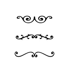 Set vector elegant ornamental elements
