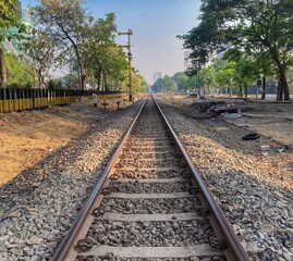 Fototapeta premium railway in the countryside