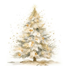 golden Christmas tree