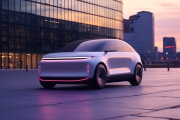 3D rendering of a brand-less generic concept car