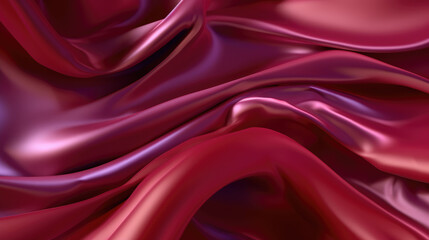 A stunning 4K abstract background with maroon curved silk texture, crafted in 3D for a visually captivating and luxurious aesthetic.