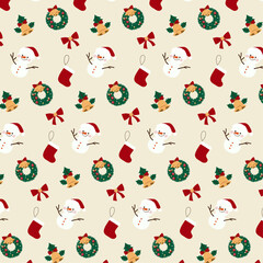 クリスマスのパターンイラスト