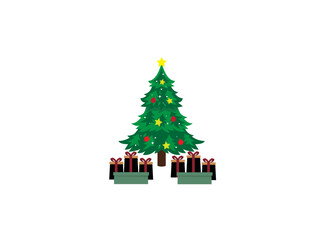 christmas tree and gifts