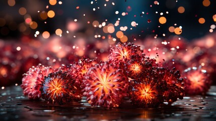 Fototapeta na wymiar New Years fireworks show Sky ablaze Firework , Background Image,Desktop Wallpaper Backgrounds, HD