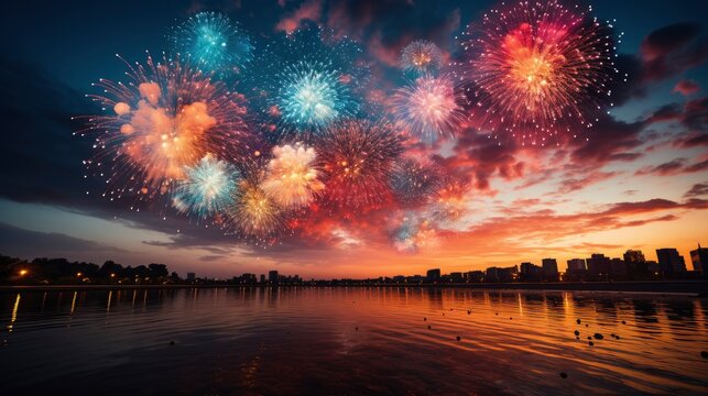 New Years fireworks display Sky ablaze Firework , Background Image,Desktop Wallpaper Backgrounds, HD