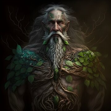 Druid creating life within him on his chest 