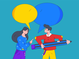 Business People Flat Vector Concept Operation Hand Drawn Illustration
