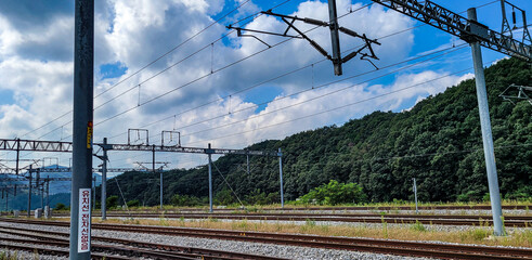Fototapeta premium railway in the mountains
