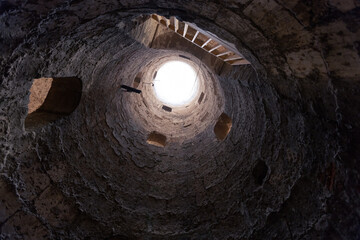 Inside view in the ancient  Catacombs of Kom el Shoqafa Alexandria Egypt