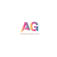 AG initial logo design and vector. - obrazy, fototapety, plakaty