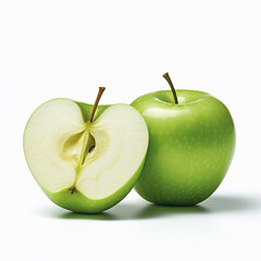 green apples isolated on white