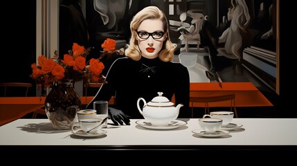 Coffee background illustration design, coffee beans, caffeine