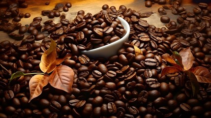 Coffee background illustration design, coffee beans, caffeine