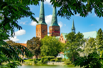 Lübecker Cathedral tower Scenic view © anaflavia
